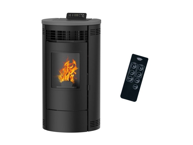 Sannover Salamandra a pellets de ar Flavia 9,5 kW preta