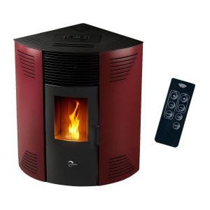 Sannover Iseos salamandra a pellets de canto 12,2 kW Bordeaux
