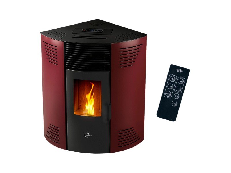 Sannover Iseos salamandra a pellets de canto 12,2 kW Bordeaux