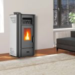 Sannover Anita salamandra a pellets 10 kW branca