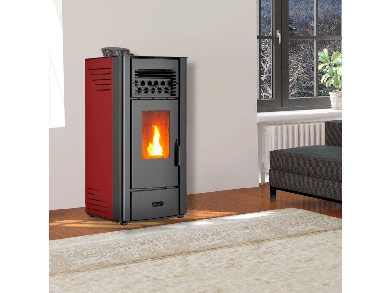 Sannover Anita salamandra a pellets 10 kW Bordeaux
