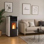 Sannover Anita salamandra a pellets 12,2 kW branca