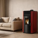Sannover Anita salamandra a pellets 15 kW Bordeaux