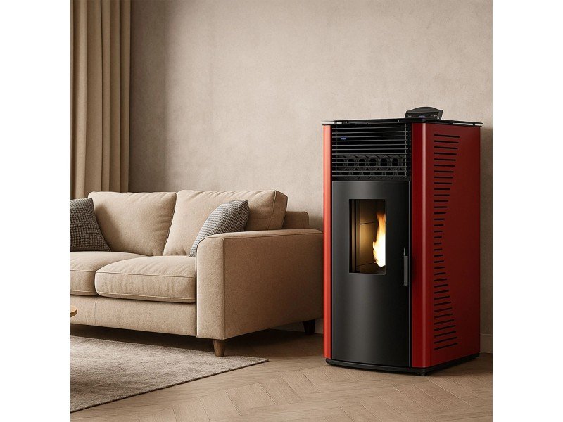 Sannover Anita salamandra a pellets 15 kW Bordeaux