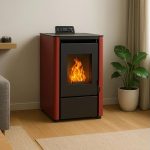Sannover Anita salamandra a pellets 7,6 kW Bordeaux