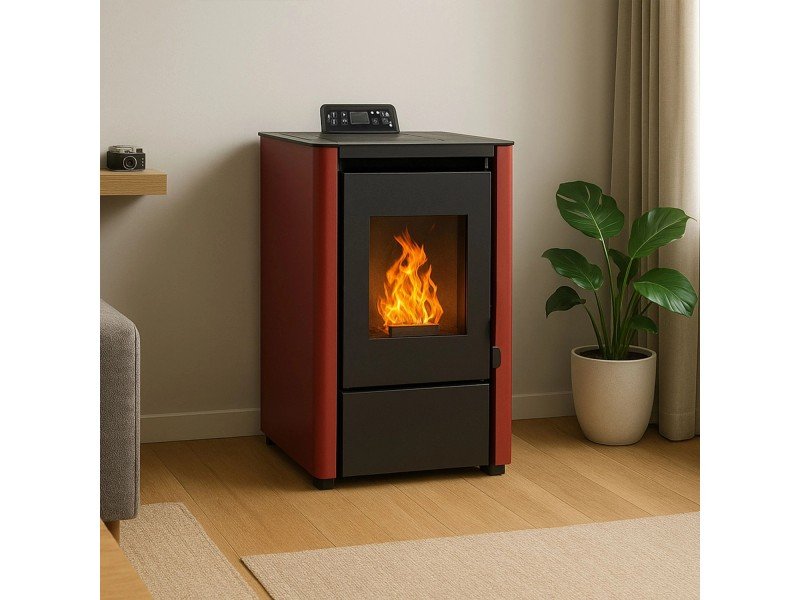 Sannover Anita salamandra a pellets 7,6 kW Bordeaux