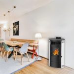 Sannover Flavia salamandra a pellets de ar 15 kW branca