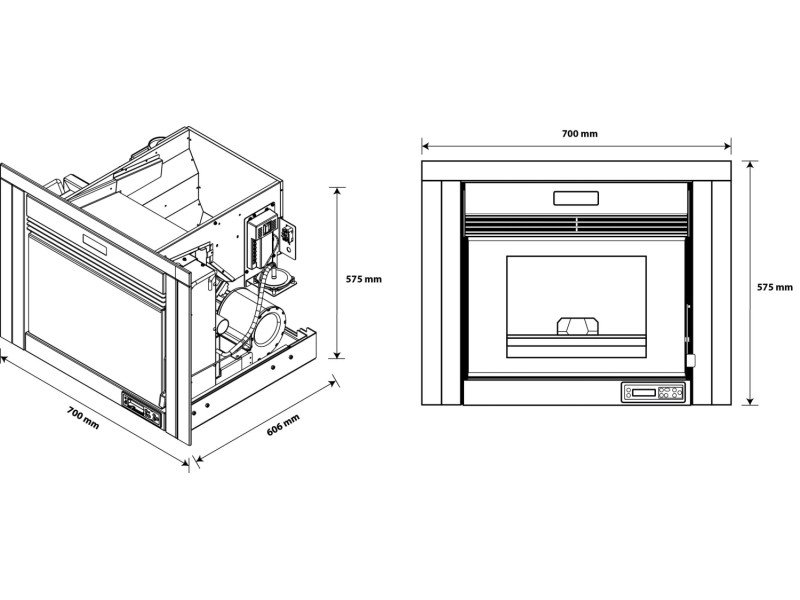 Sannover Inserto a pellets Idelya 9 kW