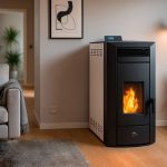 Sannover Kleona salamandra hidro a pellets 22,7 kW branca