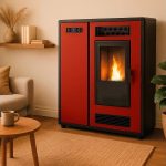 Sannover Slim Astral salamandra a pellets de ar 12,2 kW Bordeaux