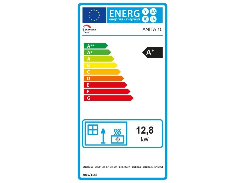 Sannover Anita salamandra a pellets 15 kW branca