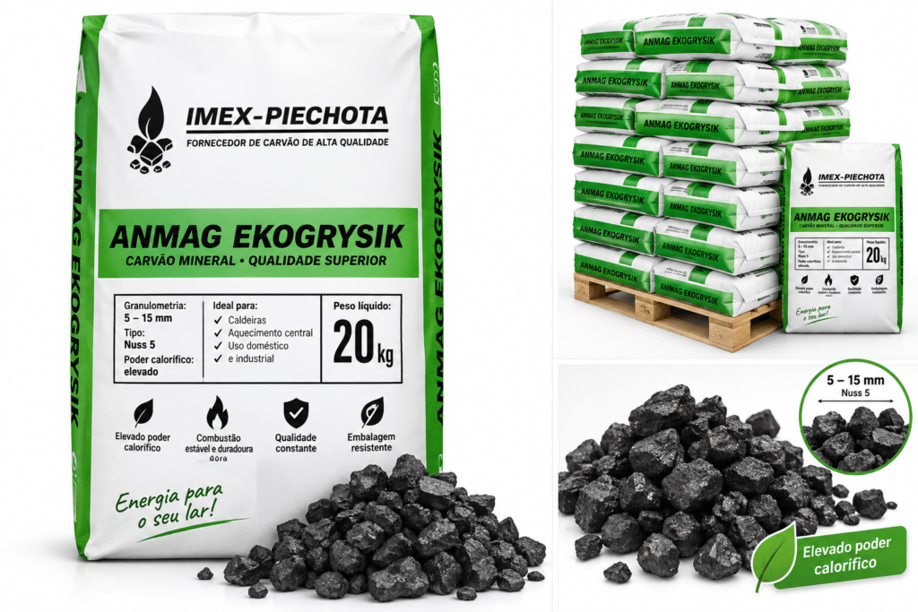 Carvão mineral 5–15 mm – 50 × 20 kg – Nuss 5