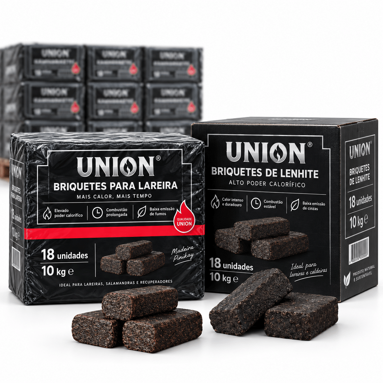 Combustível misto: briquetes Pinikay de carvalho + briquetes de lignite – 930 kg