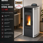 Rowi salamandra a pellets em aço branca 7,7 kW