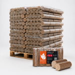 Heizfuxx Nestro XL Red briquetes de madeira dura – 96 embalagens de 10 kg – palete 960 kg