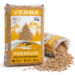 Verba Premium pellets de madeira – 70 sacos de 15 kg – palete 1.050 kg – 100 % madeira de coníferas – ENplus A1