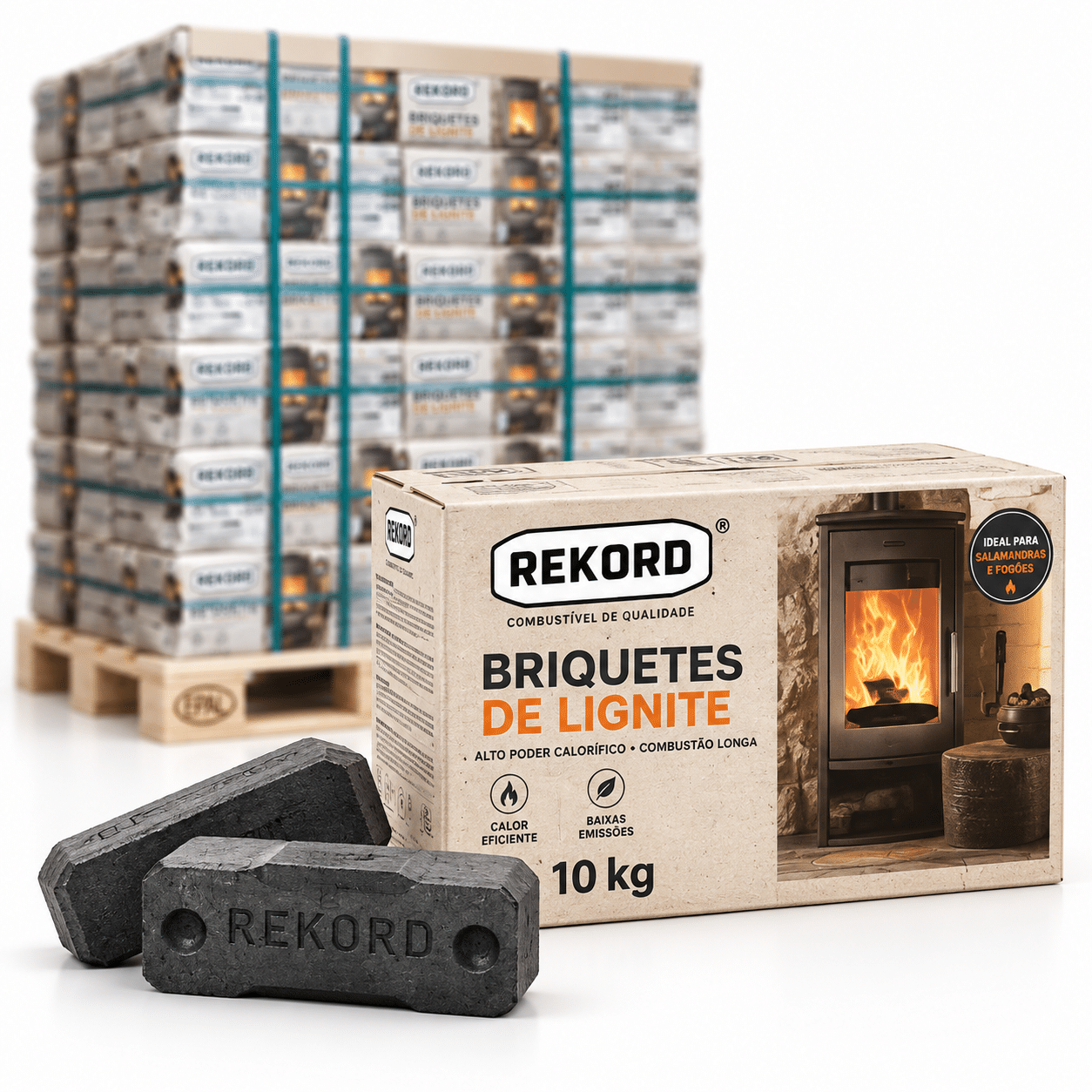 Briquetes de lignite – 90 × 10 kg – REKORD
