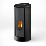 Freepoint Breeze salamandra a pellets em aço preta 9,1 kW com controlo automático