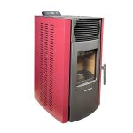 SCHENGER HP51 salamandra a pellets vermelha 8,8 kW A+ totalmente automática Wi-Fi + ECO + TIMER