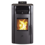 SCHENGER Salamandra a pellets HP51 preta 8,8 kW A+ totalmente automática Wi-Fi + ECO + TIMER