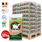 PAULS pellets de madeira – 104 sacos de 10 kg – palete 1.040 kg – 100 % madeira de coníferas – PEFC