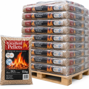 Excellent pellets de madeira – 100 % madeira de coníferas – DINplus