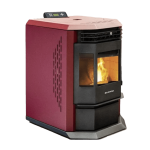 SCHENGER HLP3602 salamandra a pellets vermelha 9,3 kW A++ totalmente automática Wi-Fi + ECO + TIMER