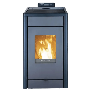 SCHENGER HP07 salamandra a pellets preta 8 kW A++ totalmente automática Wi-Fi + ECO + TIMER