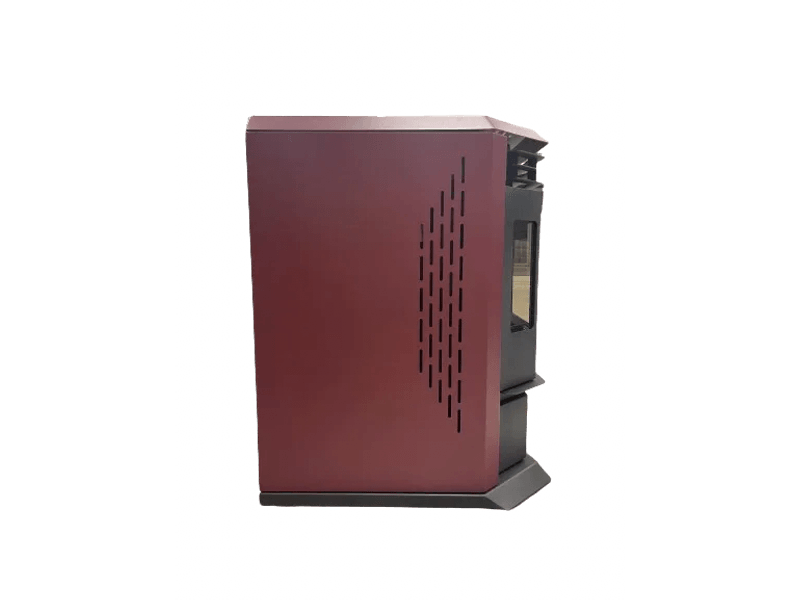 SCHENGER HLP3602 salamandra a pellets vermelha 9,3 kW A++ totalmente automática Wi-Fi + ECO + TIMER