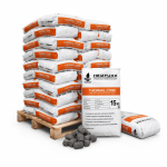 Heizfuxx BBQ briquetes de madeira de faia – 36 embalagens de 18 kg – palete 648 kg