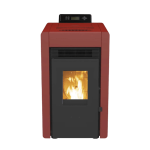 SCHENGER HLP3402 salamandra a pellets vermelha 5,5 kW A++ totalmente automática Wi-Fi + modo ECO