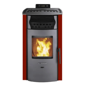 SCHENGER HP51 salamandra a pellets vermelha 8,8 kW A+ totalmente automática Wi-Fi + ECO + TIMER