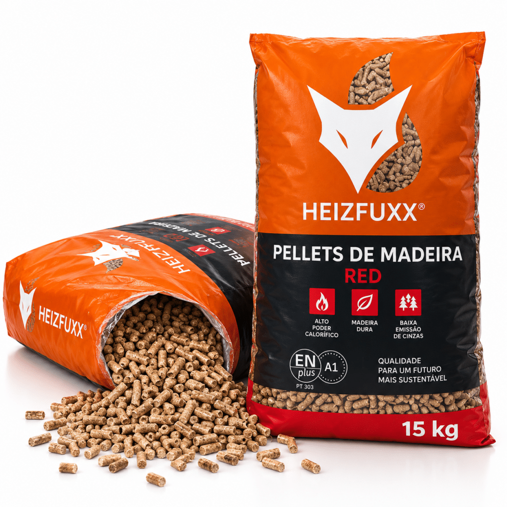 Heizfuxx Blue ENplus A1 pellets de madeira macia – 20 sacos de 15 kg – palete 300 kg