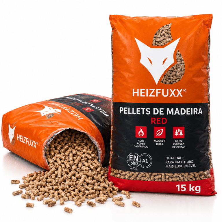 Heizfuxx Blue ENplus A1 pellets de madeira macia – 20 sacos de 15 kg – palete 300 kg