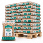 Limouzi pellets de madeira – 66 sacos de 15 kg – palete 990 kg – 100 % madeira de coníferas – DINplus & PEFC