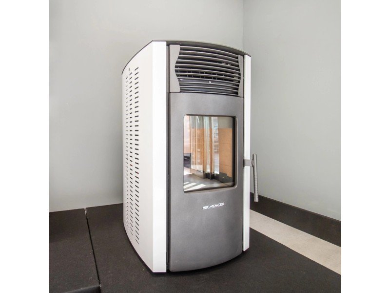 SCHENGER HP51 salamandra a pellets branca 8,8 kW A+ totalmente automática Wi-Fi + ECO + TIMER