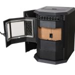 SCHENGER HLP3602 salamandra a pellets preta 9,3 kW A++ totalmente automática Wi-Fi + ECO + TIMER
