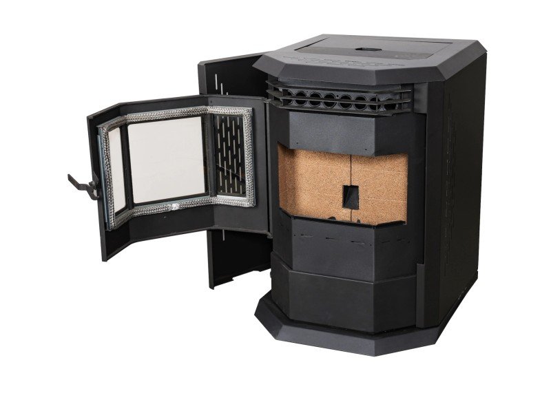 SCHENGER HLP3602 salamandra a pellets preta 9,3 kW A++ totalmente automática Wi-Fi + ECO + TIMER