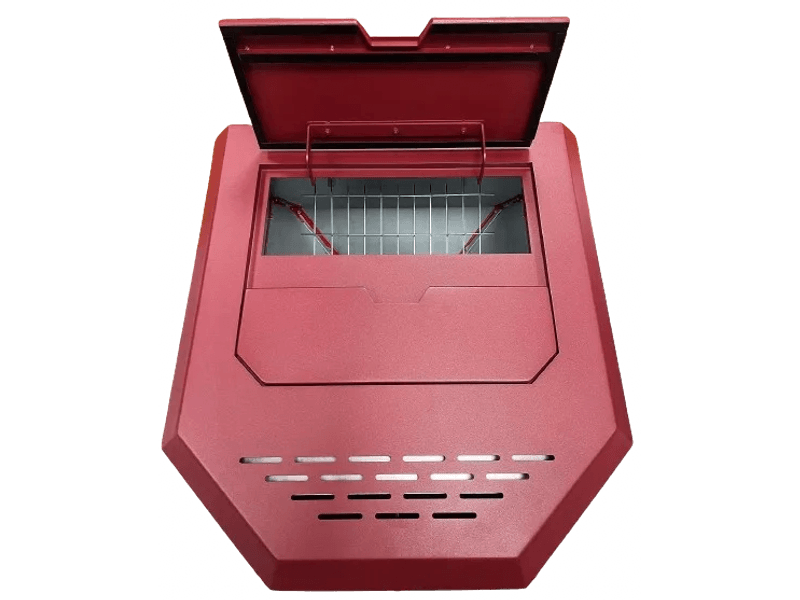 SCHENGER HLP3602 salamandra a pellets vermelha 9,3 kW A++ totalmente automática Wi-Fi + ECO + TIMER