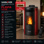 Sannover Salamandra a pellets de ar Flavia 9,5 kW Bordeaux