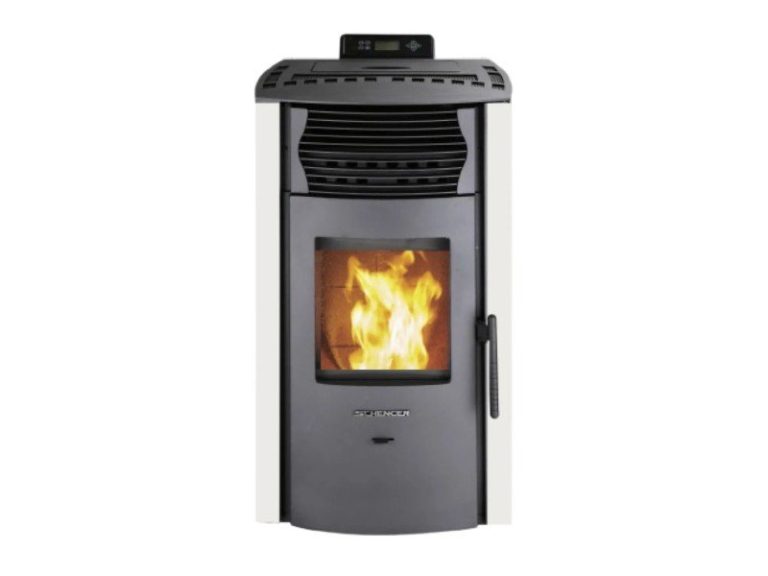 SCHENGER HP51 salamandra a pellets branca 8,8 kW A+ totalmente automática Wi-Fi + ECO + TIMER