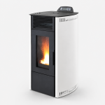 Rowi salamandra a pellets em aço branca 8,7 kW