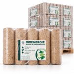 BIOENERGIE briquetes de madeira – palete 5 × 96 briquetes – elevado poder calorífico