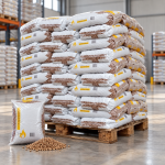 Naturkraft pellets de madeira – meia palete 33 sacos de 15 kg – 495 kg – 100 % madeira de coníferas – ENplus A1 & DINplus