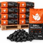 Heizfuxx carvão vegetal qualidade profissional – 12 sacos de 10 kg – palete 120 kg