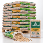 Starforest pellets de madeira – 70 sacos de 15 kg – palete 1.050 kg – 100 % madeira de coníferas – DINplus