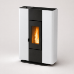 Freepoint Roxy Stand salamandra a pellets em aço branca 7 kW