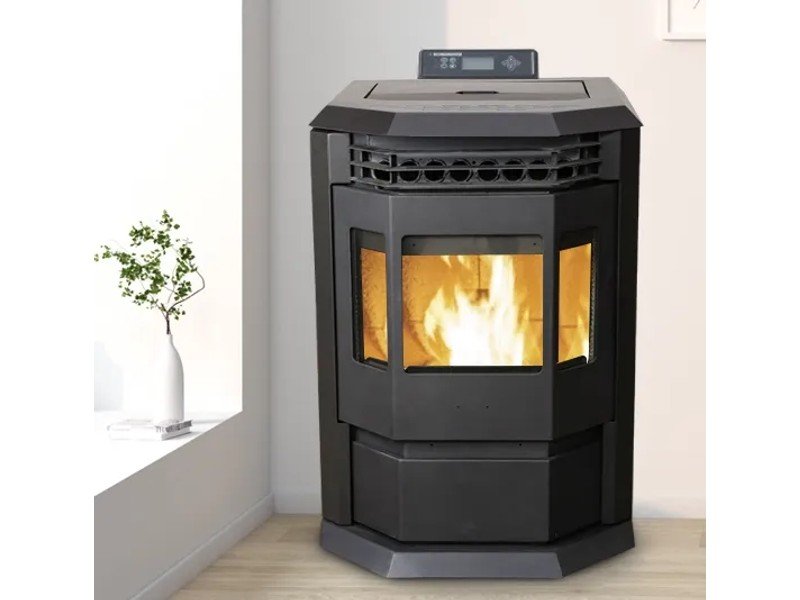 SCHENGER HLP3602 salamandra a pellets preta 9,3 kW A++ totalmente automática Wi-Fi + ECO + TIMER