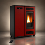 Sannover Slim Astral salamandra a pellets de ar 12,2 kW Bordeaux