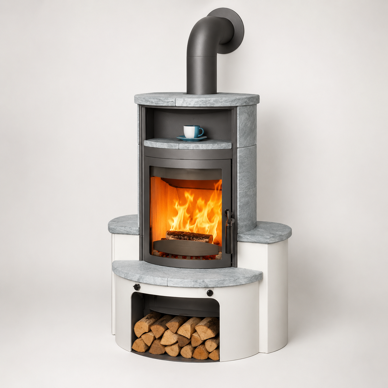 Hark Avenso GT ECOplus salamandra a lenha em pedra natural 8 kW com controlo automático